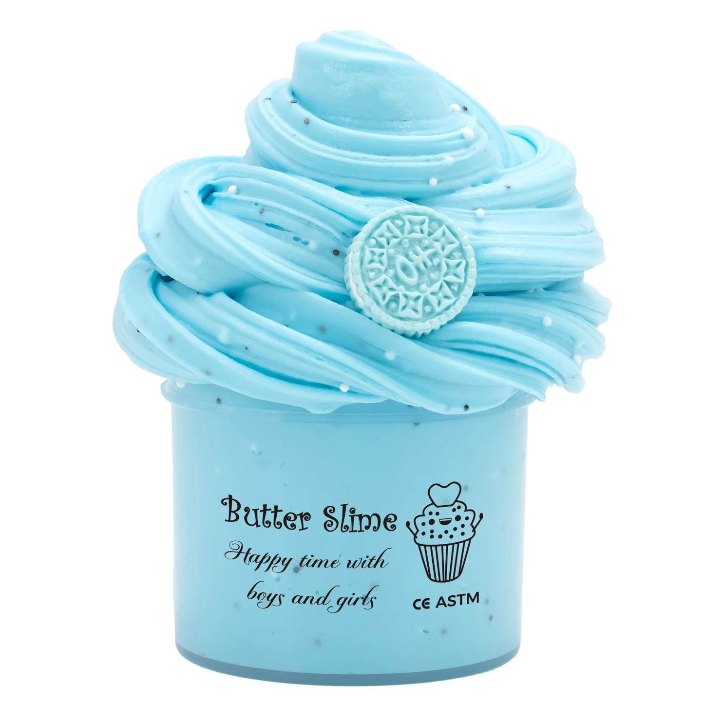 Best Slime Kit 70ml Scented Cookies Butter Blue Charms Gift - ToylandEU