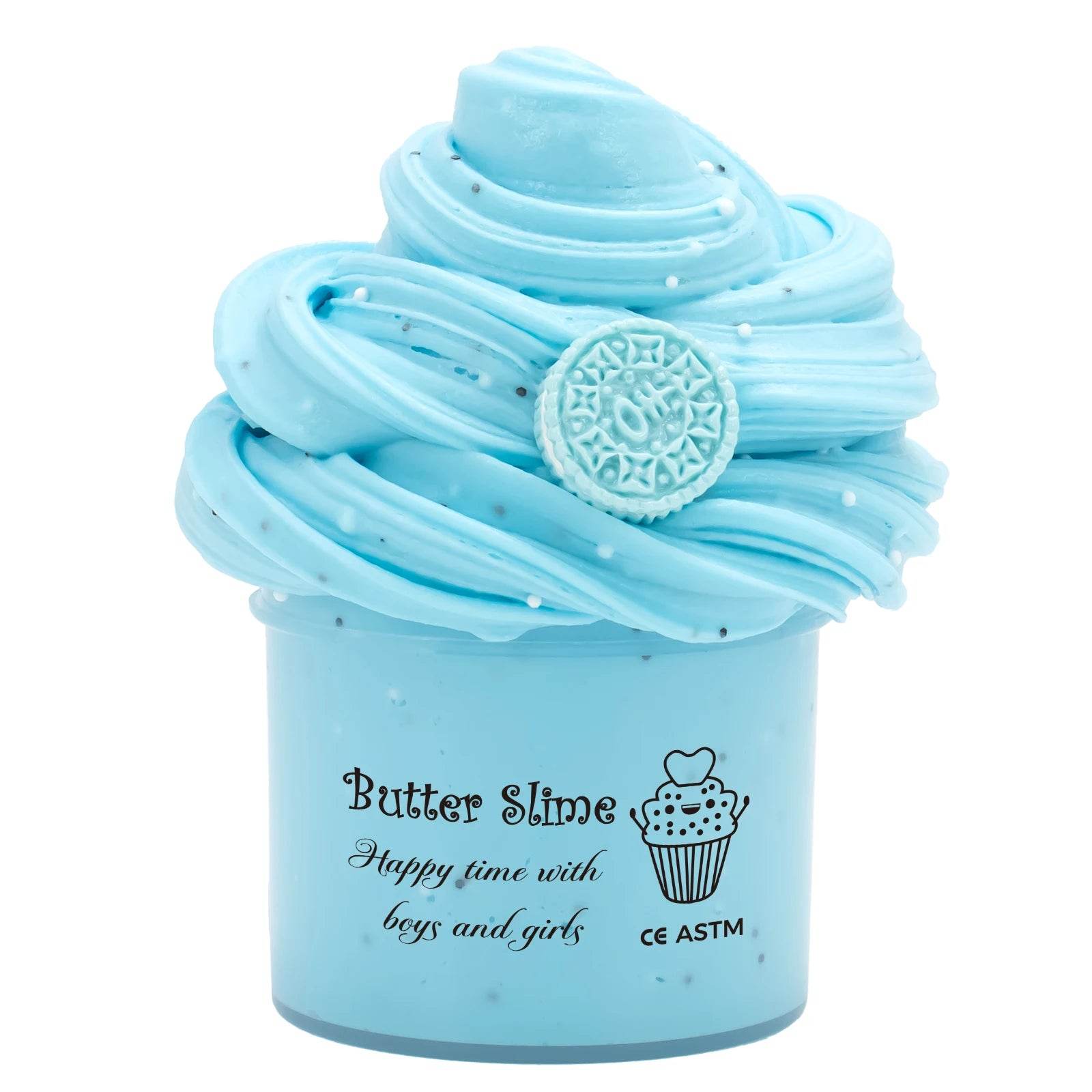 Best Slime Kit 70ml Scented Cookies Butter Blue Charms Gift - ToylandEU