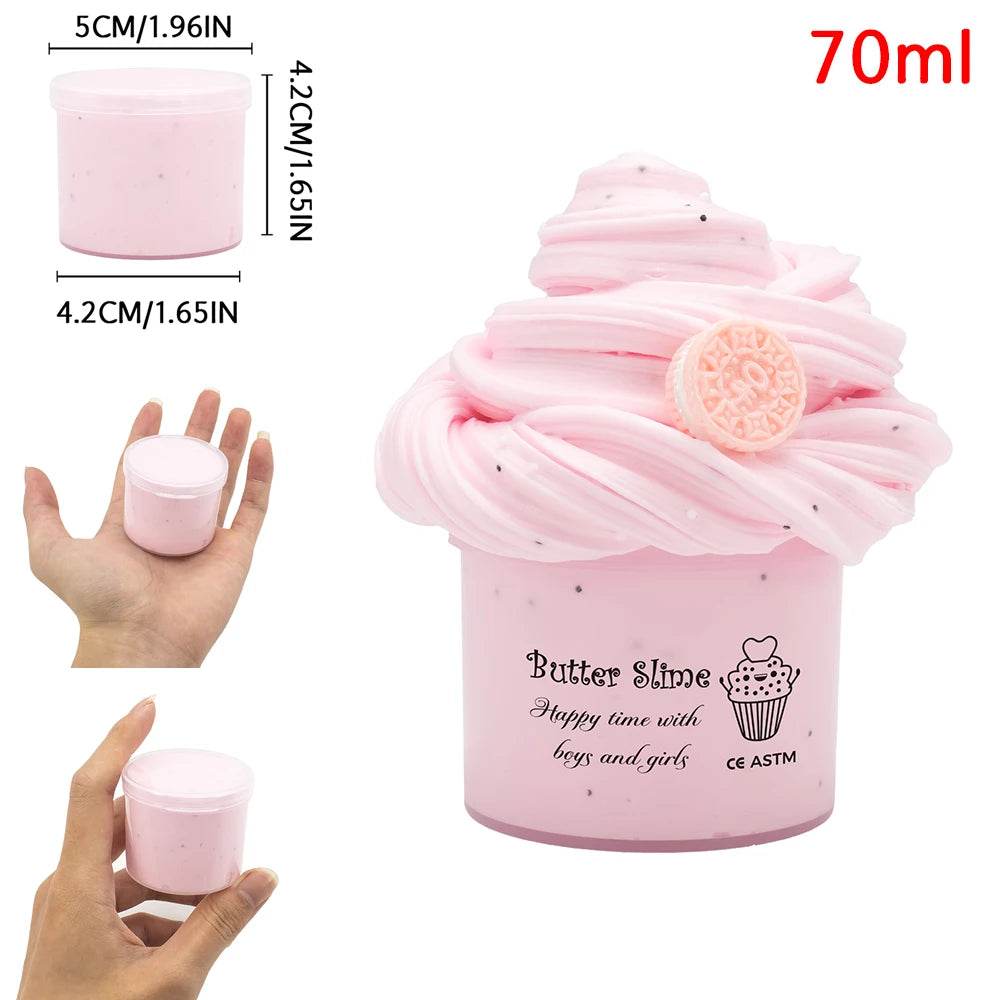 Best Slime Kit 70ml Scented Cookies Butter Blue Charms Gift - ToylandEU