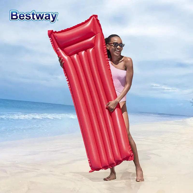 Bestway 44007 Green and Pink Inflatable Swimming Pool Float, Inflatable Cushion Swimming Pool Float, Adult Inflatable Swimming P - ToylandEU