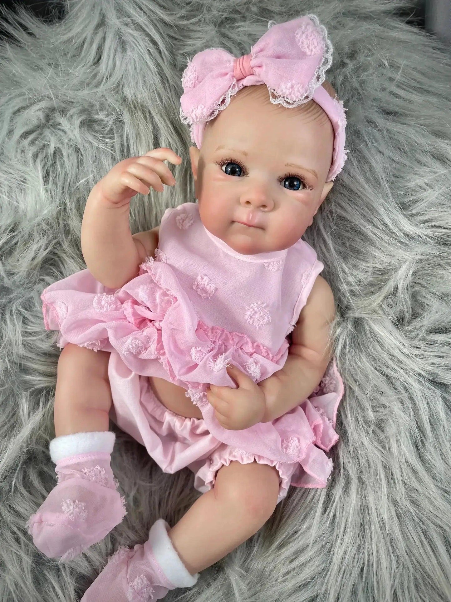  Bettie Full Body Reborn Doll with Lifelike Hair - 18" Soft Silicone  -  ToylandEU™