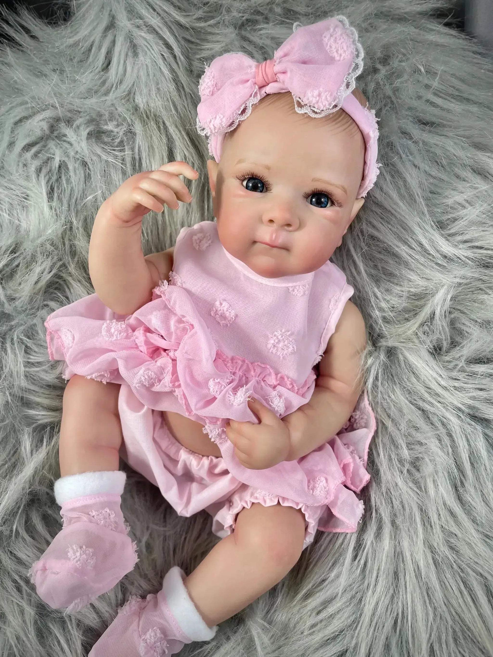  Bettie Full Body Reborn Doll with Lifelike Hair - 18" Soft Silicone  -  ToylandEU™