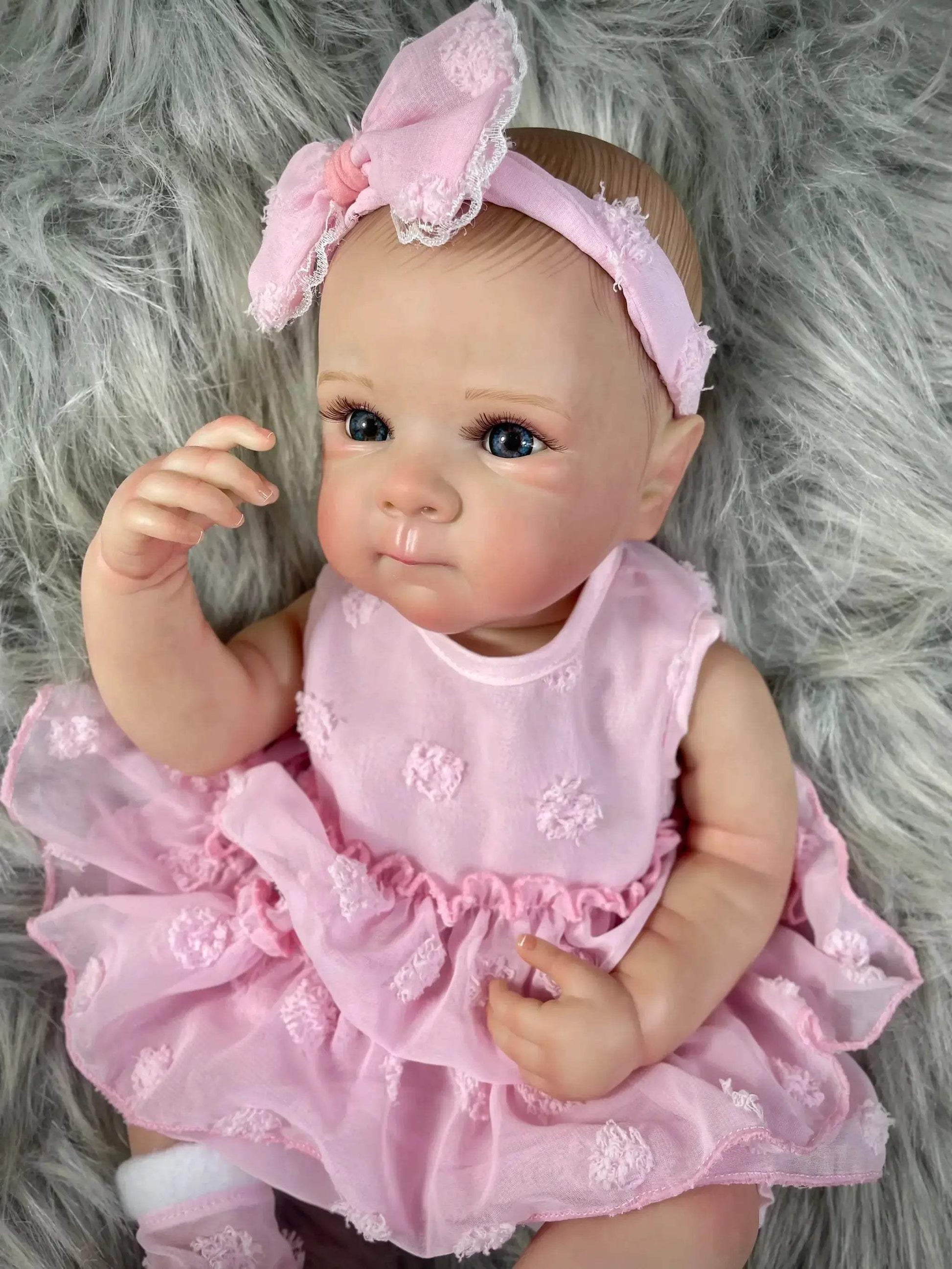  Bettie Full Body Reborn Doll with Lifelike Hair - 18" Soft Silicone  -  ToylandEU™