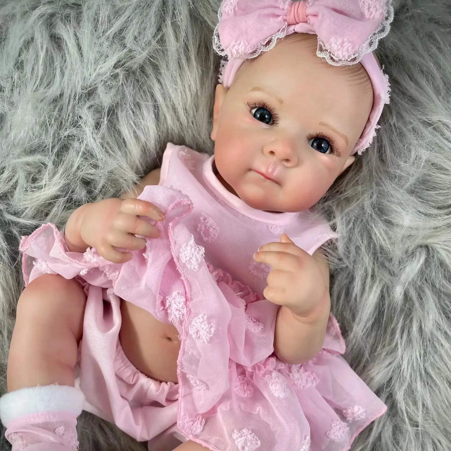  Bettie Full Body Reborn Doll with Lifelike Hair - 18" Soft Silicone  -  ToylandEU™