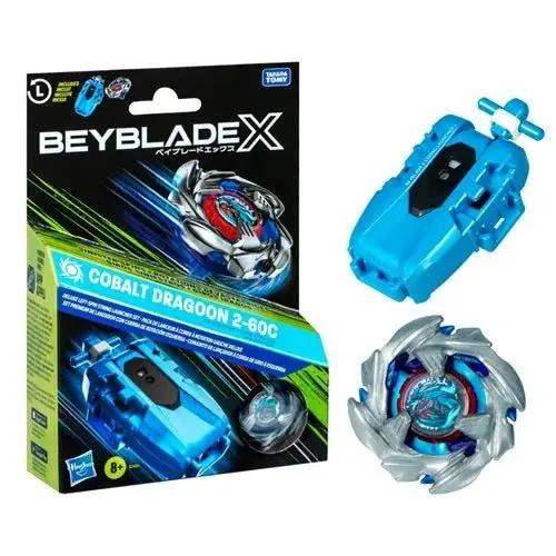 Beyblade X Cobalt Dragoon 2-60C Deluxe Left-Spin String Launcher Set - ToyShnip