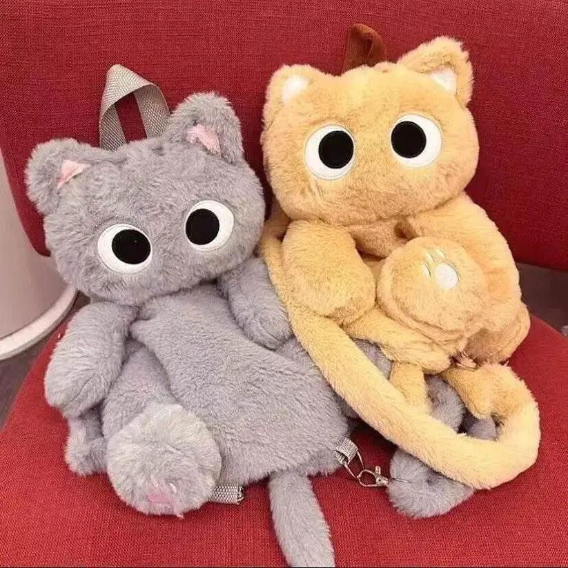  Big Eyes Cat Plush Backpack - Adorable Stuffed Animals Bag for Kids  -  ToylandEU™