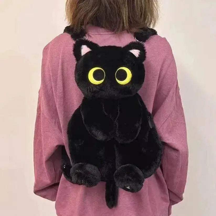  Big Eyes Cat Plush Backpack - Adorable Stuffed Animals Bag for Kids  -  ToylandEU™