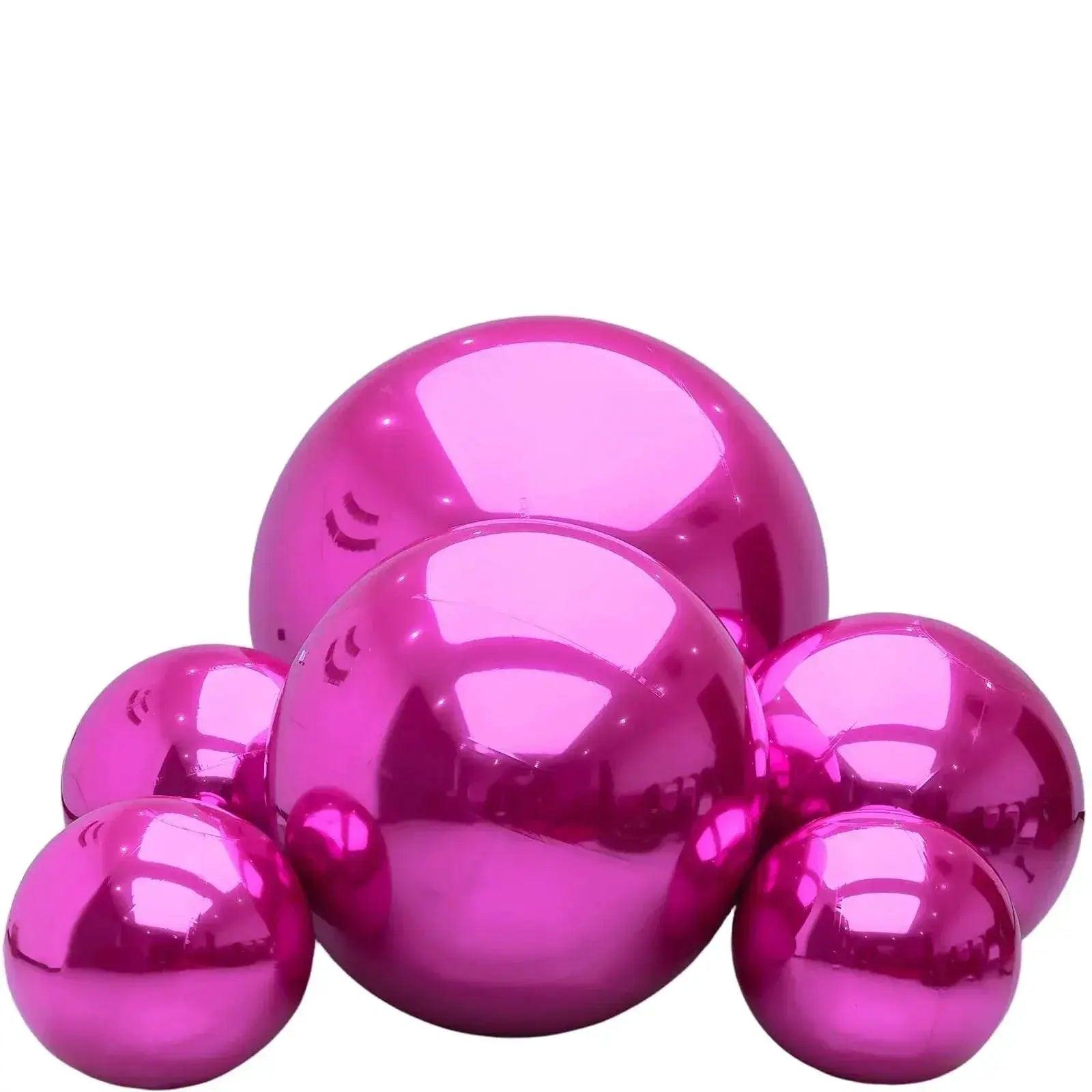  Stock 6pcs Wedding Party Decor Pink Big Shiny Balls -  ToylandEU™