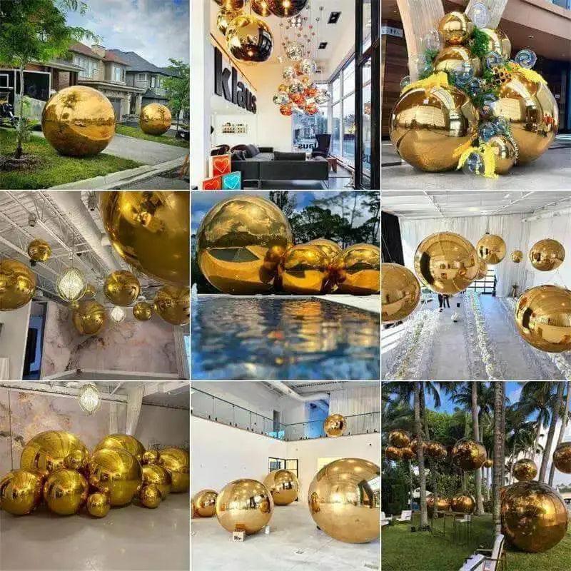  Stock 6pcs Wedding Party Decor Pink Big Shiny Balls -  ToylandEU™