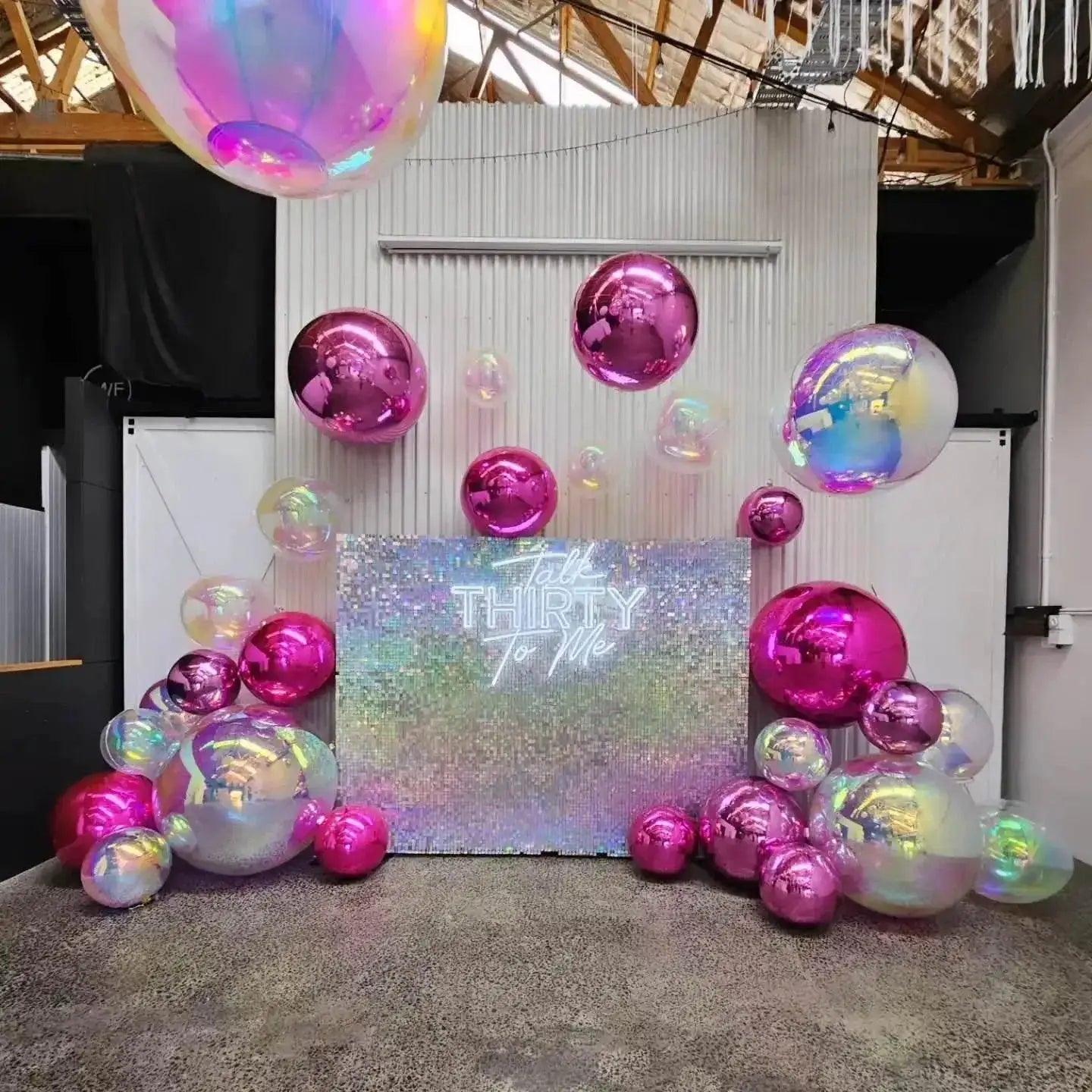  Stock 6pcs Wedding Party Decor Pink Big Shiny Balls -  ToylandEU™