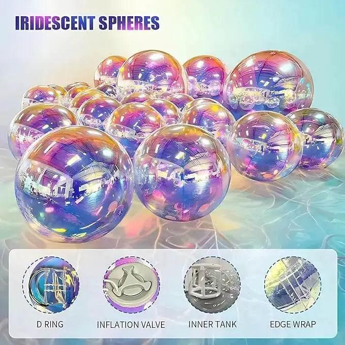  Stock 6pcs Wedding Party Decor Pink Big Shiny Balls -  ToylandEU™