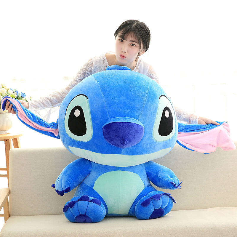 Big Size Disney Stitch Plush Doll Kawaii Soft Blue Pink Elf - ToylandEU