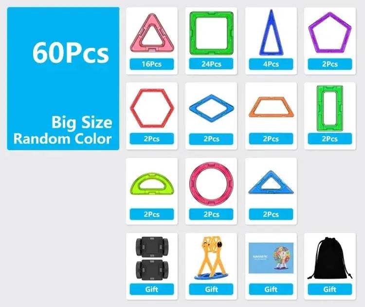 Big Size Magnetic Building Blocks For STEM Learning - ToylandEU