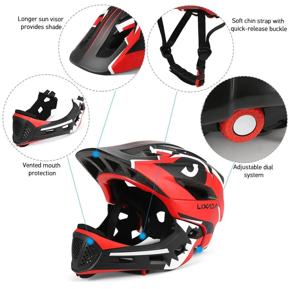  Kids Detachable Full Face Bike Helmet For Safe Cycling -  ToylandEU™