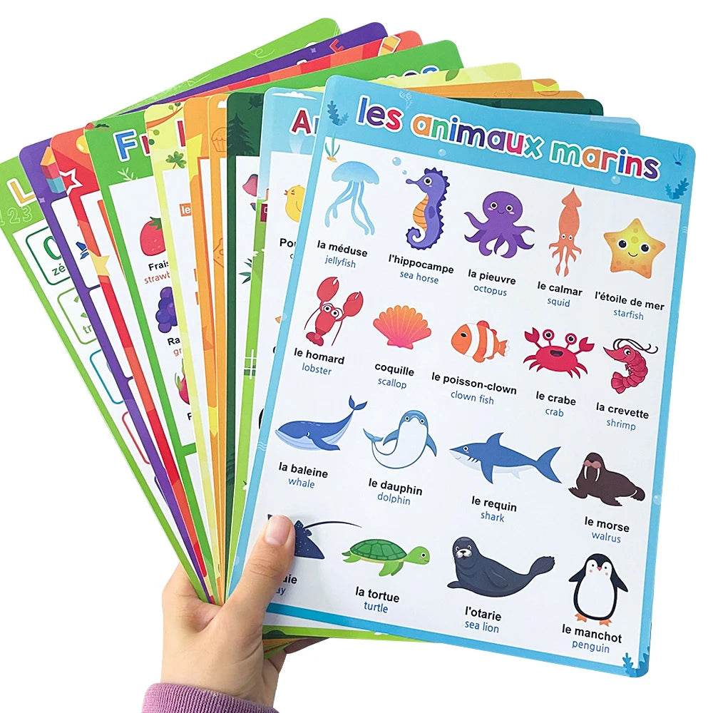 Bilingual Language Posters French English Kindergarten - ToylandEU