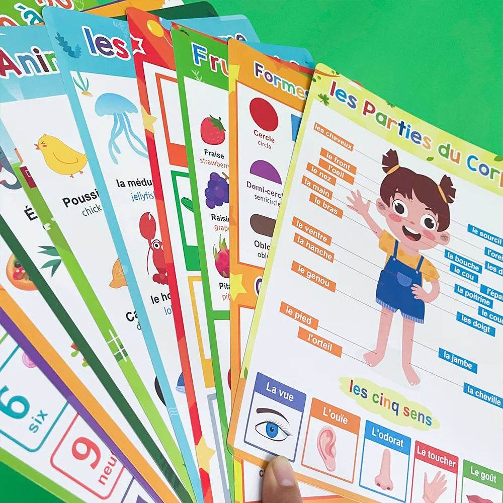 Bilingual Language Posters French English Kindergarten - ToylandEU