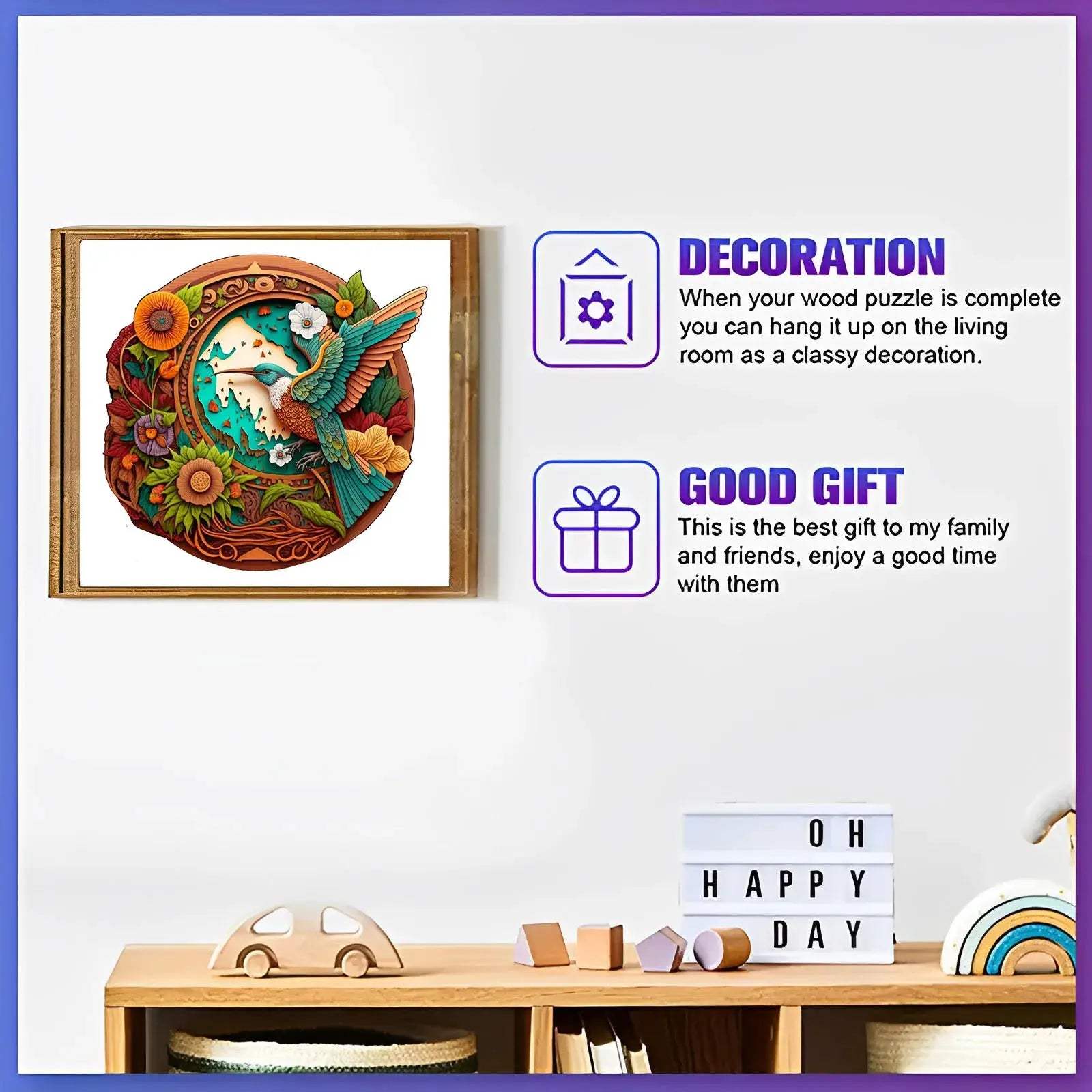  Bird Pattern Wooden Puzzle For Family Fun Durable -  ToylandEU™