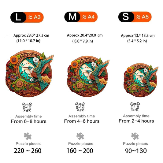  Bird Pattern Wooden Puzzle For Family Fun Durable -  ToylandEU™