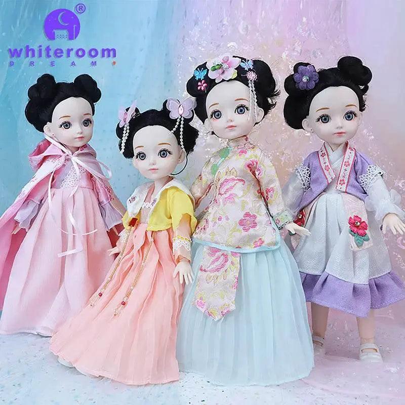  Bjd 1/6 Bjd Doll Blue Eyes Ancient Chinese Dress Set -  ToylandEU™