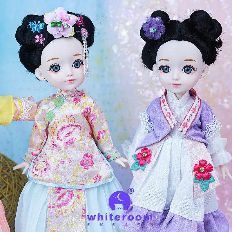 Bjd 1/6 Bjd Doll Blue Eyes Ancient Chinese Dress Set Gift - ToylandEU