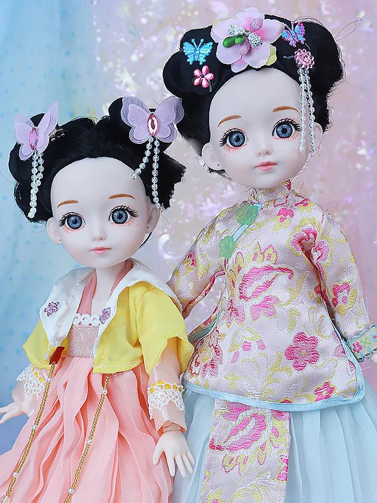 Bjd 1/6 Bjd Doll Blue Eyes Ancient Chinese Dress Set Gift - ToylandEU