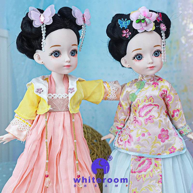 Bjd 1/6 Bjd Doll Blue Eyes Ancient Chinese Dress Set Gift - ToylandEU
