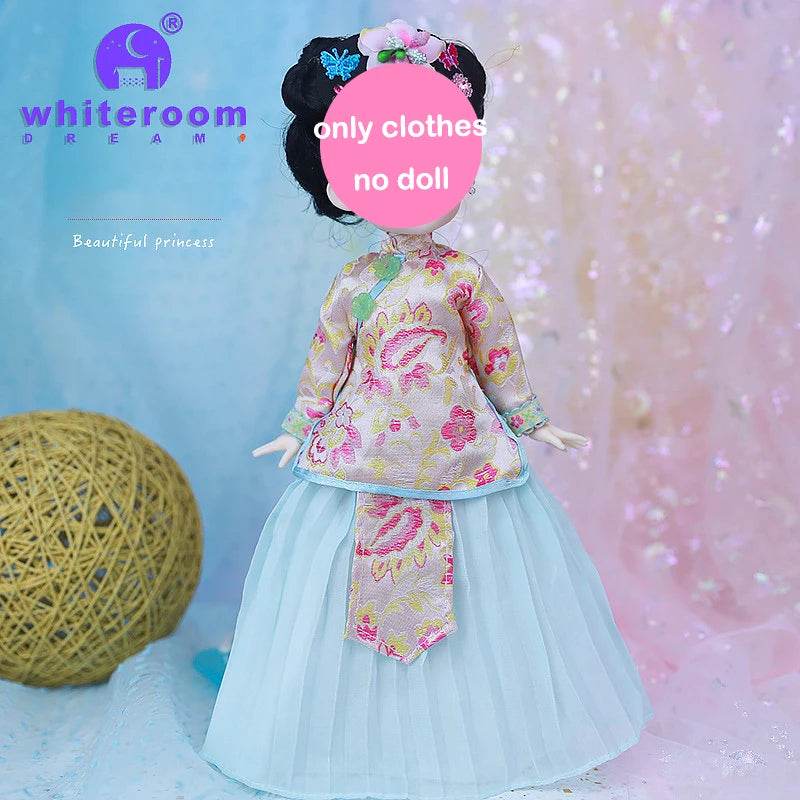 Bjd 1/6 Bjd Doll Blue Eyes Ancient Chinese Dress Set Gift - ToylandEU