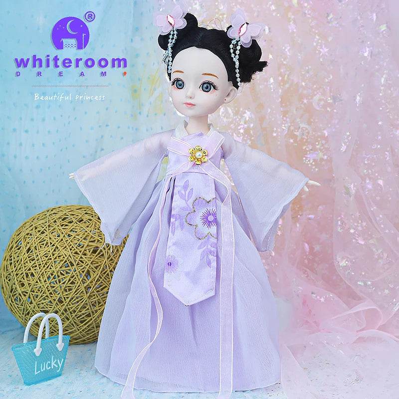 Bjd 1/6 Bjd Doll Blue Eyes Ancient Chinese Dress Set Gift - ToylandEU