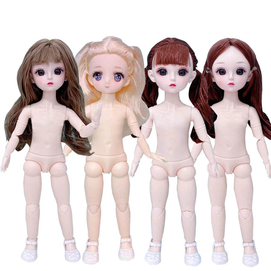 Bjd Doll Body 1/6 Manga Face Anime 3D Eyes 30cm Doll - ToylandEU