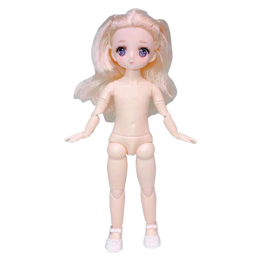 Bjd Doll Body 1/6 Manga Face Anime 3D Eyes 30cm Doll - ToylandEU