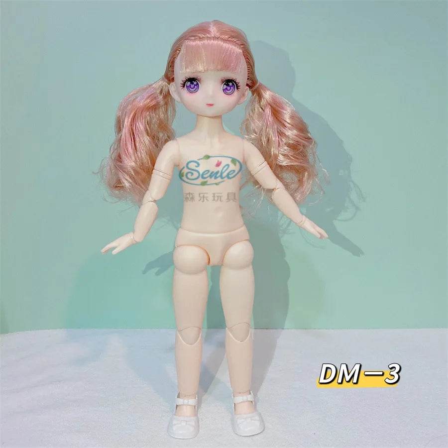 Bjd Doll Body 1/6 Manga Face Anime 3D Eyes 30cm Doll - ToylandEU