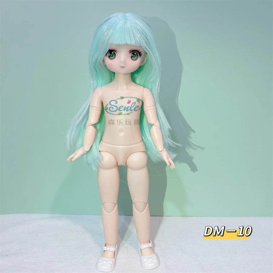 Bjd Doll Body 1/6 Manga Face Anime 3D Eyes 30cm Doll - ToylandEU