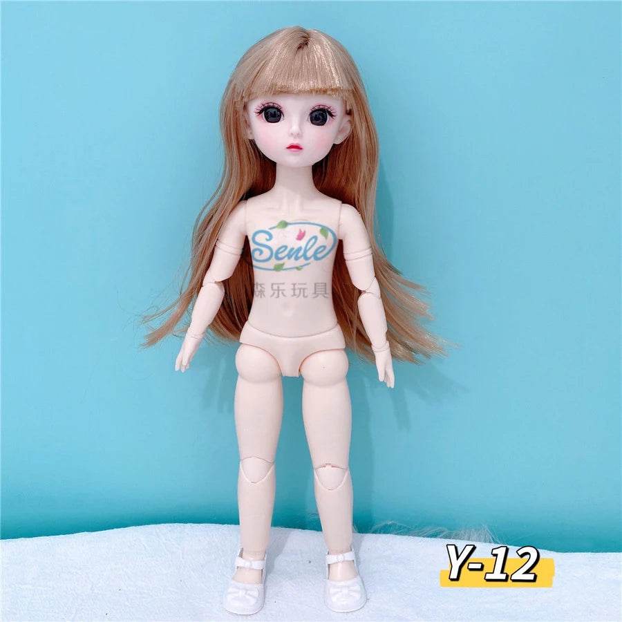 Bjd Doll Body 1/6 Manga Face Anime 3D Eyes 30cm Doll - ToylandEU