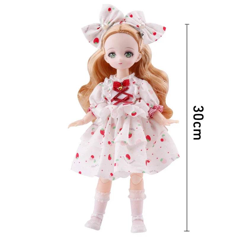 Bjd Dolls 30cm Anime Doll Full Set 1/6 Bjd 23 Joint Body - ToylandEU