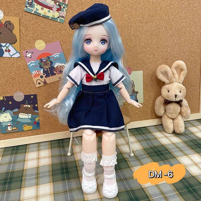 Bjd Dolls 30cm Anime Doll Full Set 1/6 Bjd 23 Joint Body - ToylandEU