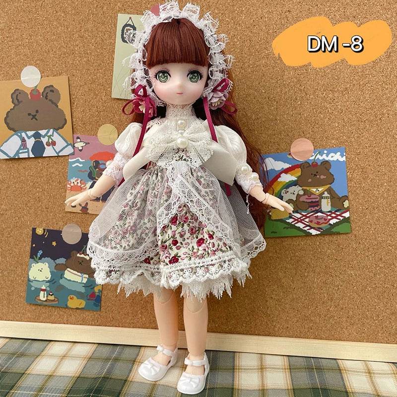 Bjd Dolls 30cm Anime Doll Full Set 1/6 Bjd 23 Joint Body - ToylandEU
