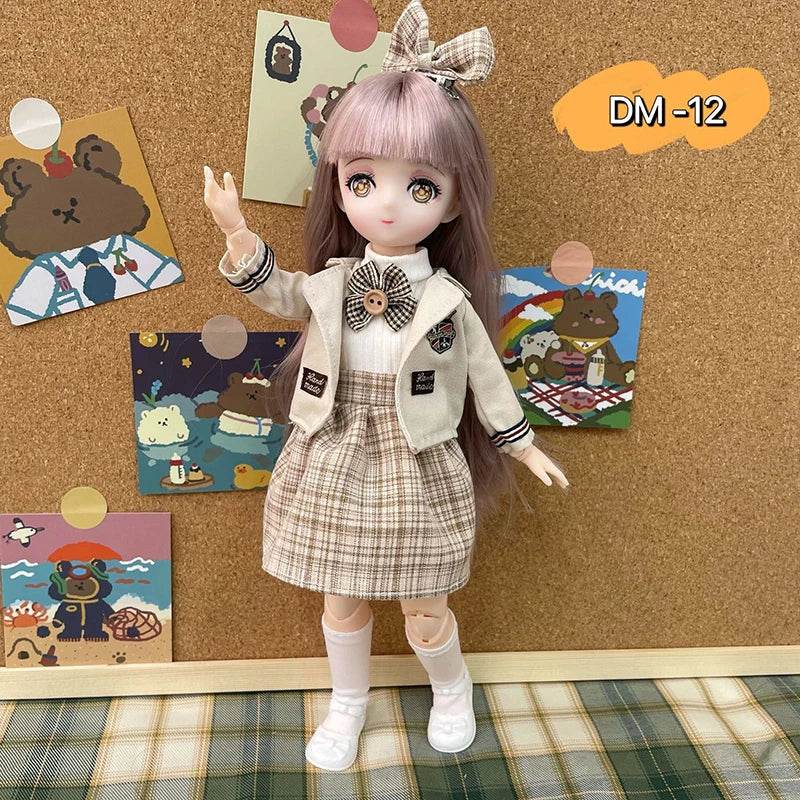 Bjd Dolls 30cm Anime Doll Full Set 1/6 Bjd 23 Joint Body - ToylandEU