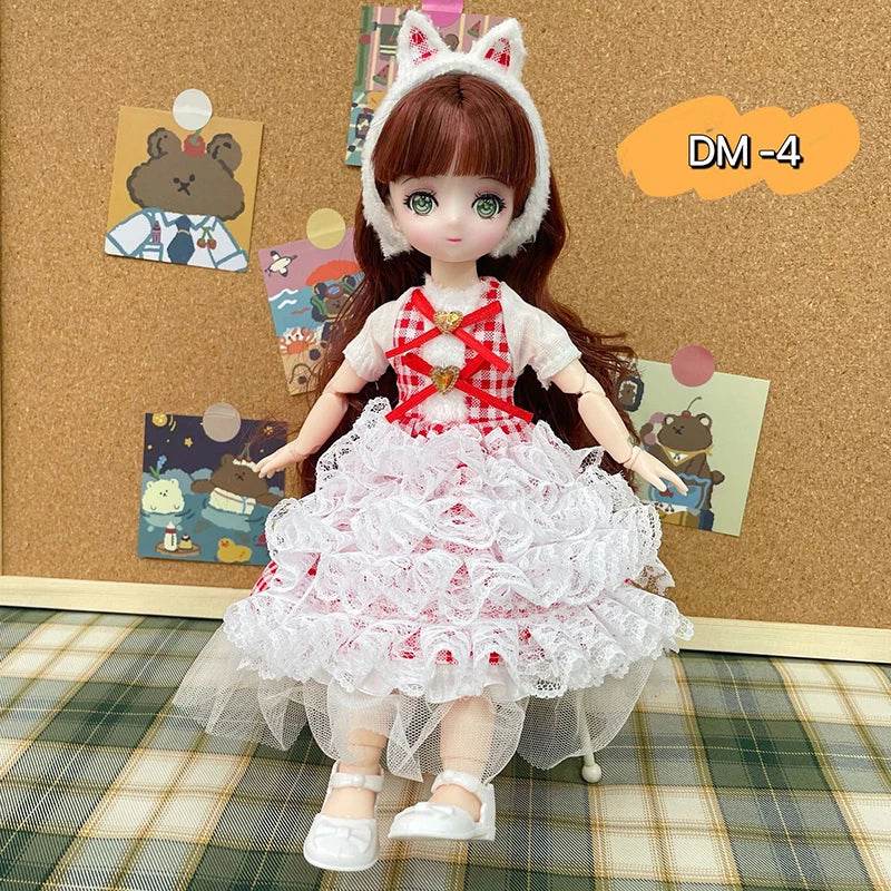 Bjd Dolls 30cm Anime Doll Full Set 1/6 Bjd 23 Joint Body - ToylandEU