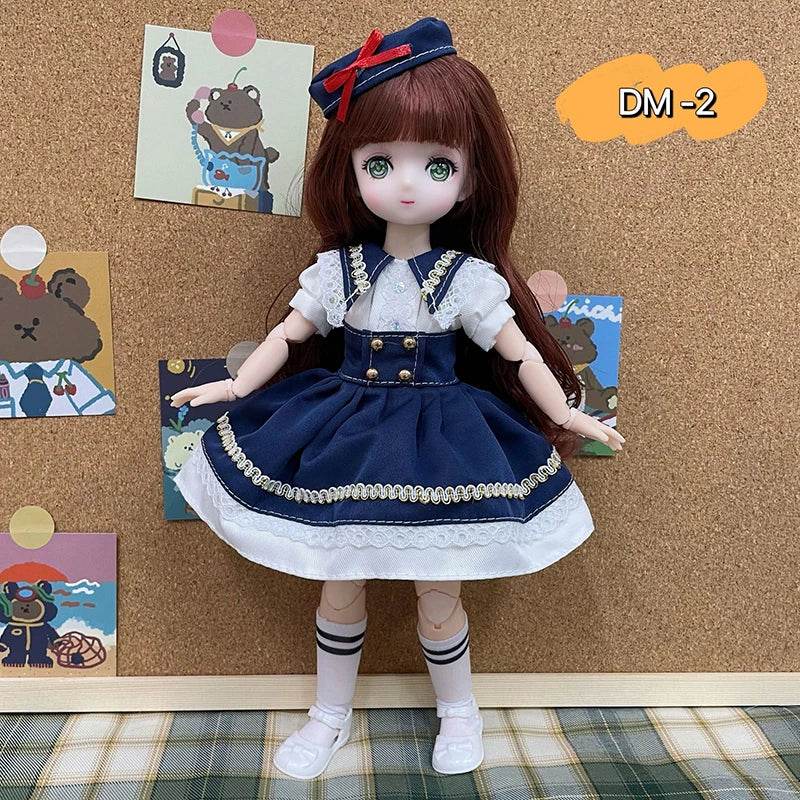 Bjd Dolls 30cm Anime Doll Full Set 1/6 Bjd 23 Joint Body - ToylandEU