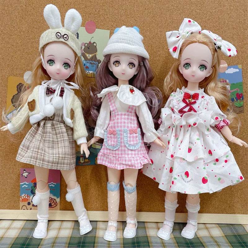 Bjd Dolls 30cm Anime Doll Full Set 1/6 Bjd 23 Joint Body - ToylandEU