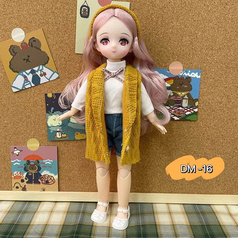 Bjd Dolls 30cm Anime Doll Full Set 1/6 Bjd 23 Joint Body - ToylandEU