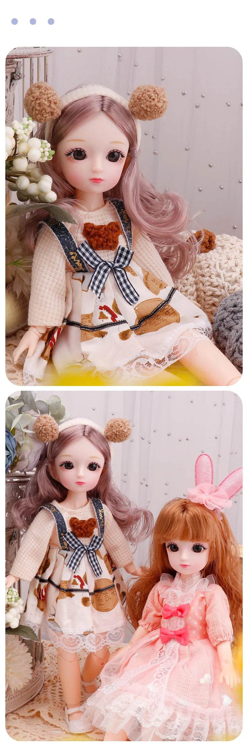 Bjd Dolls 30cm Anime Doll Full Set 1/6 Bjd 23 Joint Body - ToylandEU