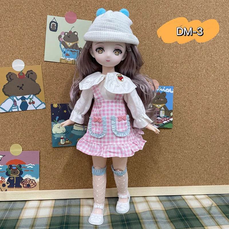 Bjd Dolls 30cm Anime Doll Full Set 1/6 Bjd Movable Body - ToylandEU