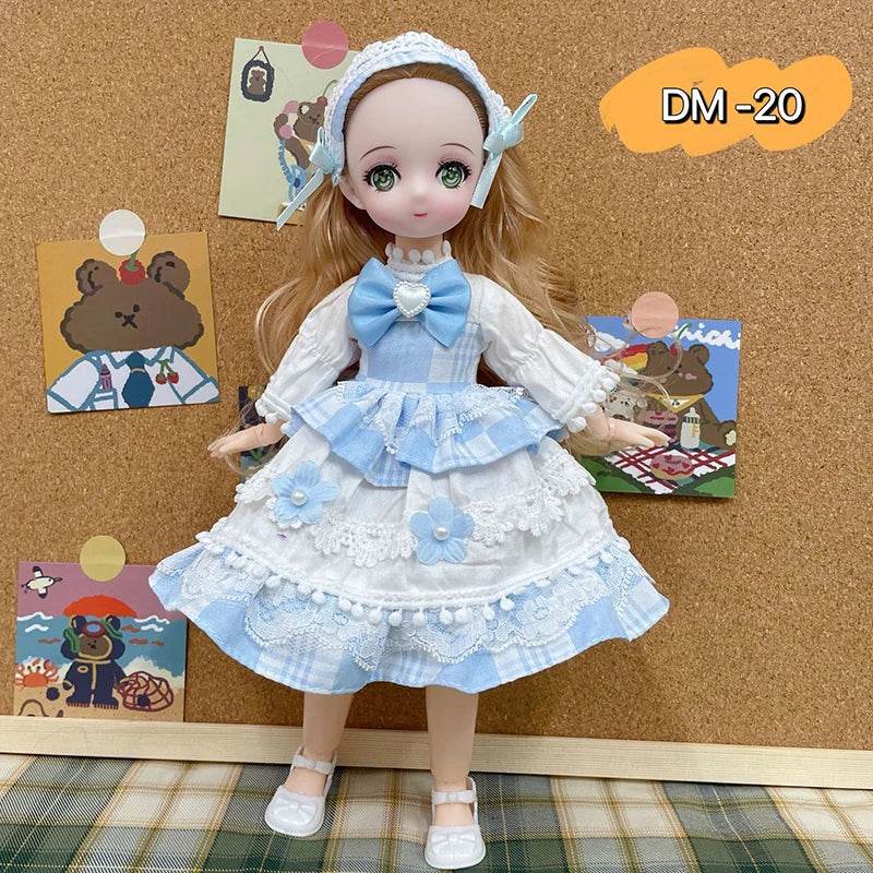 Bjd Dolls 30cm Anime Doll Full Set 1/6 Bjd Movable Body - ToylandEU