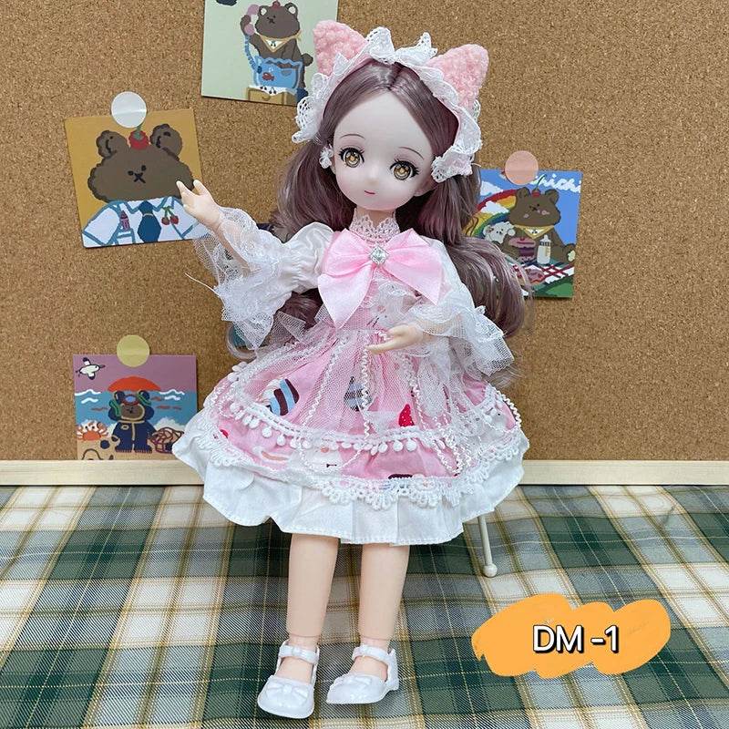 Bjd Dolls 30cm Anime Doll Full Set 1/6 Bjd Movable Body - ToylandEU