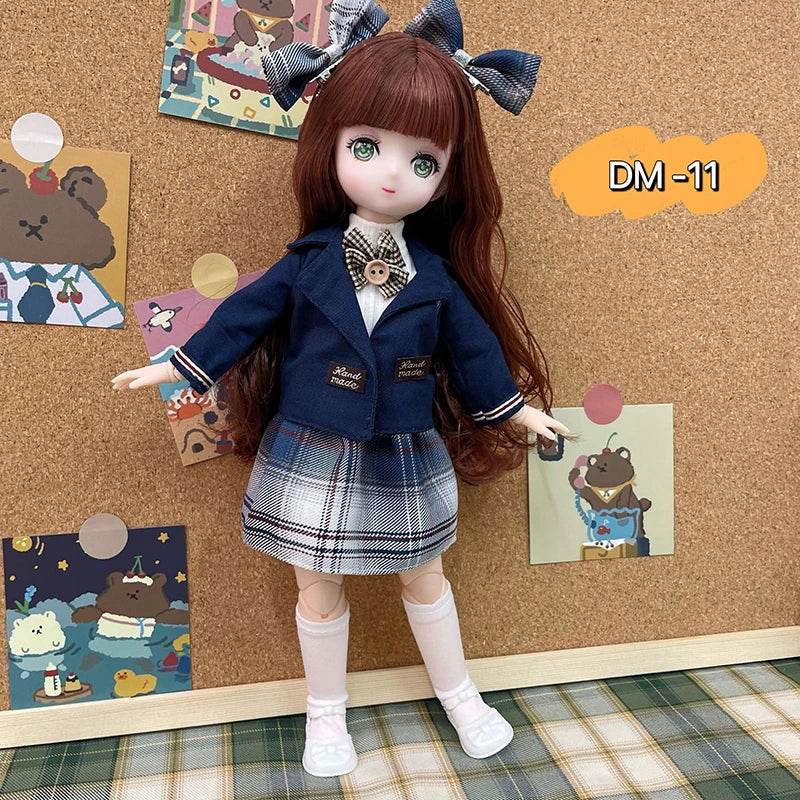 Bjd Dolls 30cm Anime Doll Full Set 1/6 Bjd Movable Body - ToylandEU