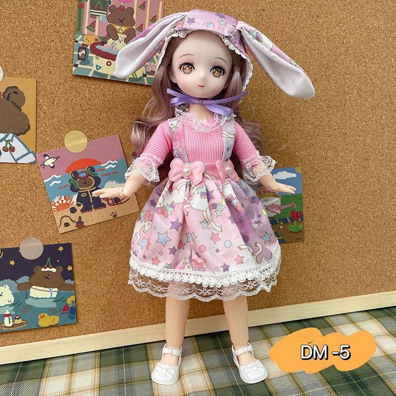 Bjd Dolls 30cm Anime Doll Full Set 1/6 Bjd Movable Body - ToylandEU