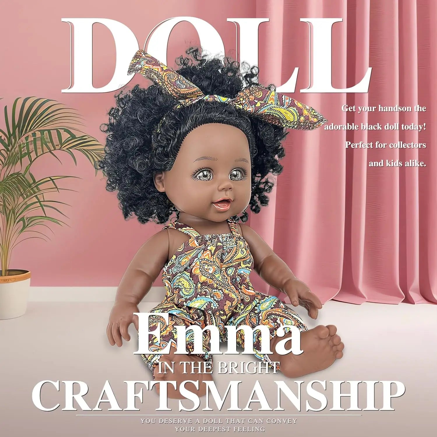 10" Realistic African American Doll - Perfect Reborn Gift for Kids - ToylandEU