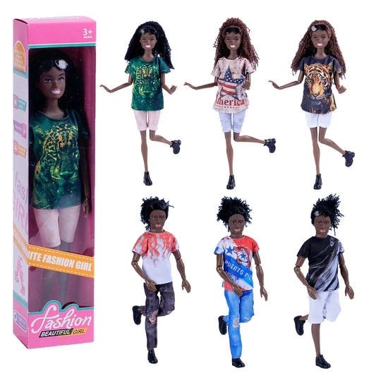 Black Barbie Doll Body 30cm For DIY Fashion Playtime - ToylandEU