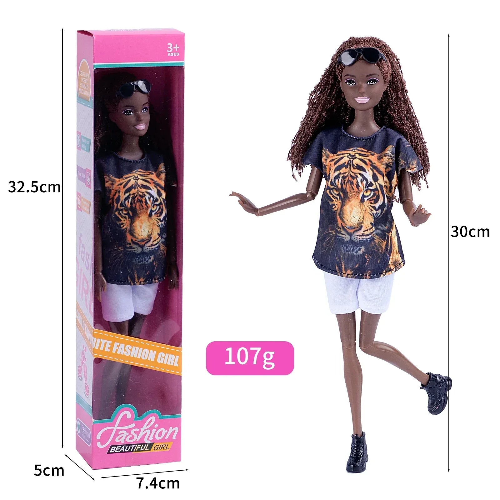 Black Barbie Doll Body 30cm For DIY Fashion Playtime - ToylandEU